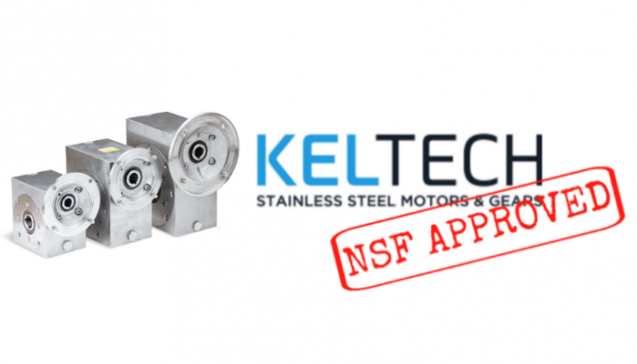 Keltech Stainless Steel Gearboxes are now NSF approved!